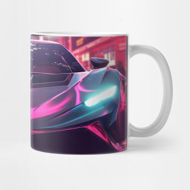 Asian Neon City Sports Car by star trek fanart and more